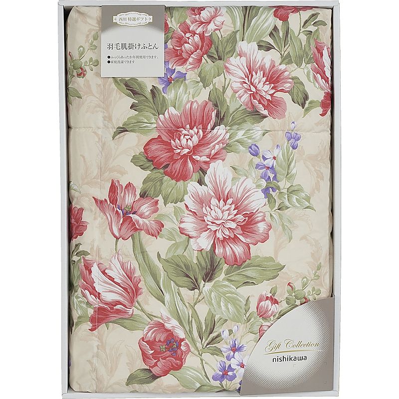 ( 西川 / ベローナ ) 羽毛肌掛けふとん ( ピンク ) ( 662-4812p )