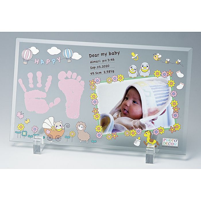 ( フォトデコム ) クリアガラス手形足形お仕立て券 ( 662-4940p )