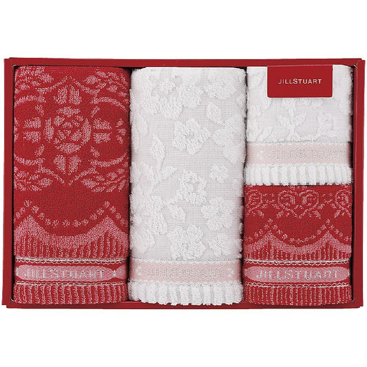 ( ジル スチュアート / ボヌール ) フェイスタオル2P＆タオルハンカチ2P ( 662-5136p )