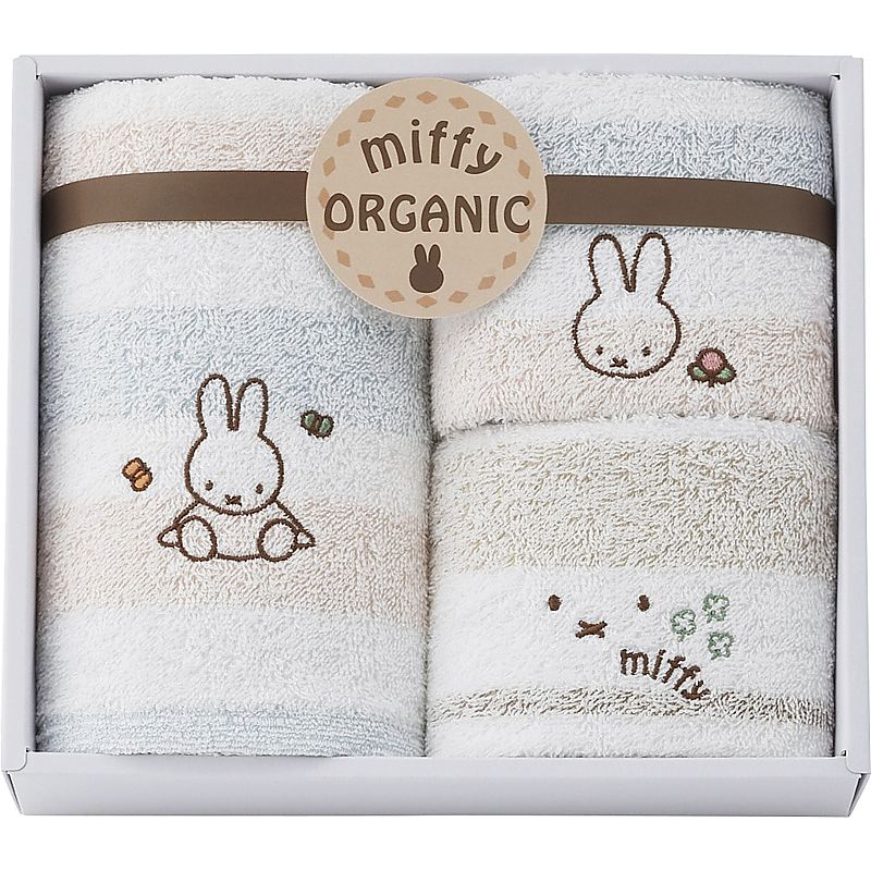 ( ミッフィー / オーガニック ) フェイスタオル＆ウォッシュタオル２Ｐ ( 662-5209p )
