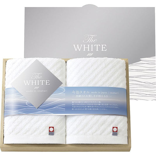 ( 今治 / ザ ホワイト ) 日本製 フェイスタオル2P ( 662-5292p )