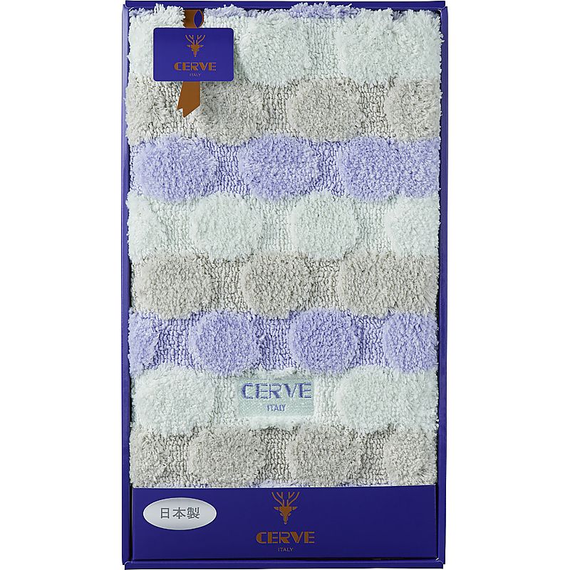 ( チェルベ / ドット ) 大判バスマット ( ブルー ) ( 662-5516p )