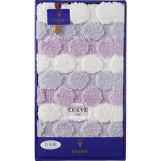 ( チェルベ / ドット ) 大判バスマット ( パープル ) ( 662-5517p )