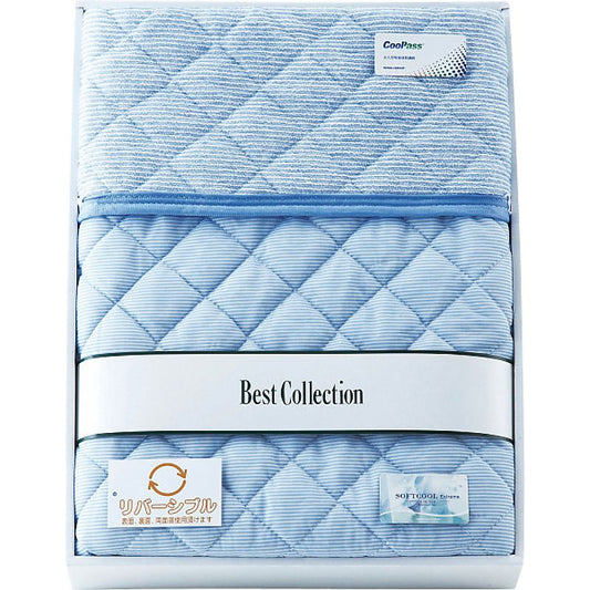 涼感＆吸水速乾リバーシブル敷パット ( ブルー ) ( 662-5583p )