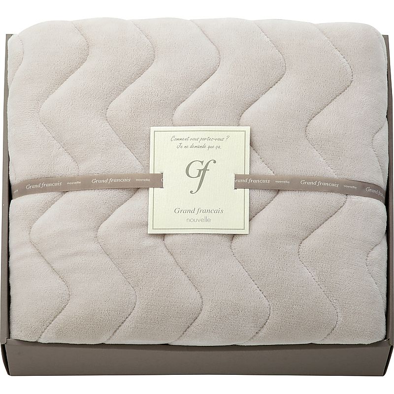 ( グランフランセヌーベル ) 吸湿発熱綿入りハイソフトタッチ敷パット ( ピーチグレー ) ( 662-5658p )