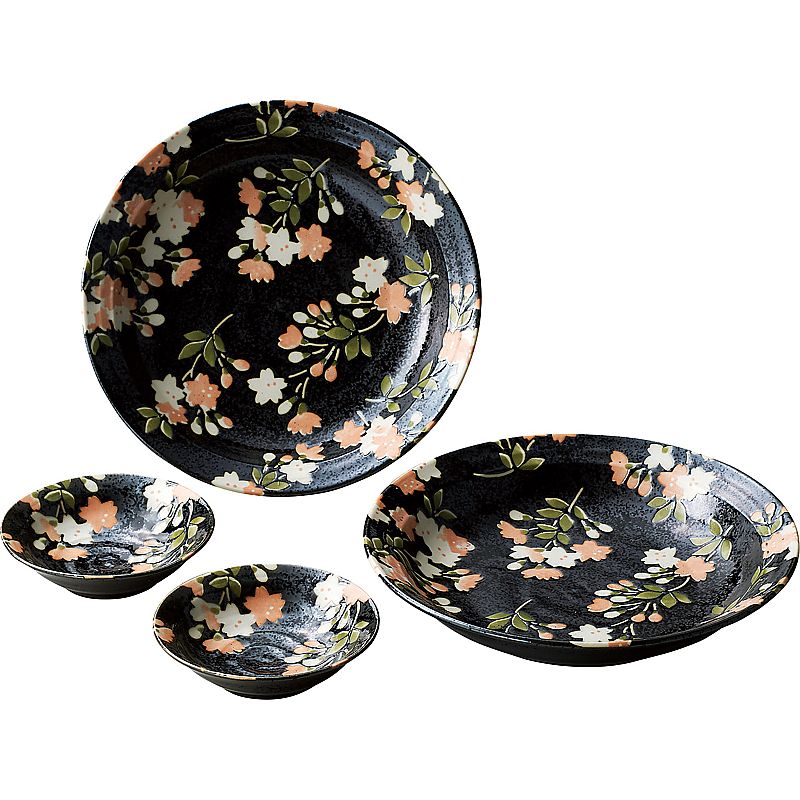 ( 宇野千代 / 花和み ) 組皿揃 ( 662-5866p )