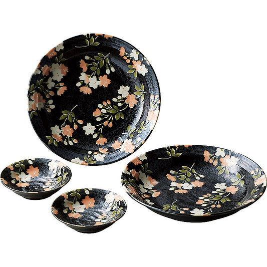 ( 宇野千代 / 花和み ) 組皿揃 ( 662-5866p )