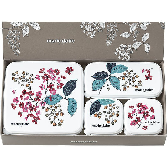 ( マリ・クレール / フレンチライラック ) シール容器4点セット・B ( 662-6224p )