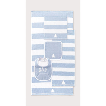 ( ベビー GAP / ボーダーベア ) タオルセット ( ブルー ) ( 662-6457p )