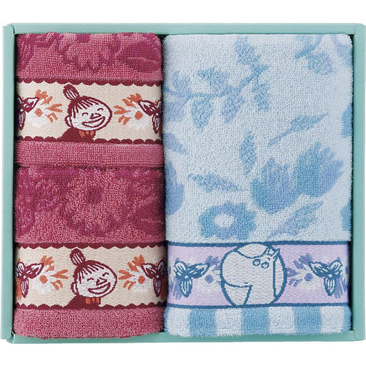 ( ムーミン ) フェイスタオル2P＆タオルハンカチ ( 662-6464p )