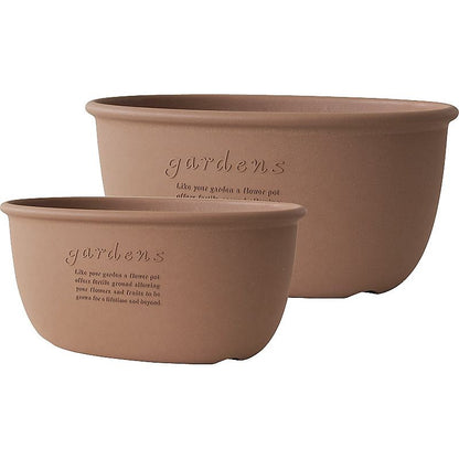 ハチマンガーデンズ エコプランター オーバル400・490 2個組 662-6552p