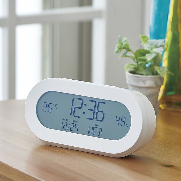 ホワイトラウンドクロック 662-6661p