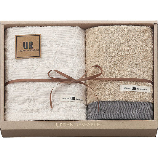 アーバンリサーチ フェイスタオル＆ウォッシュタオル ブルー 662-6743p