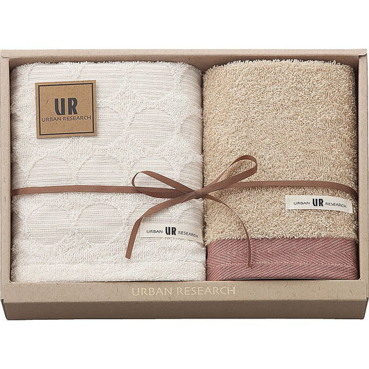 アーバンリサーチ フェイスタオル＆ウォッシュタオル レッド 662-6744p