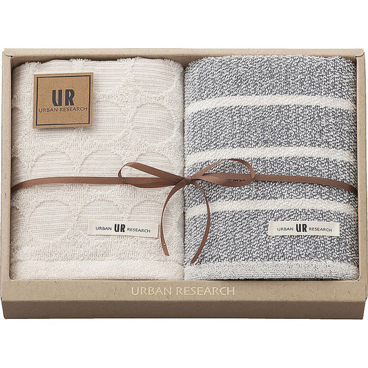 アーバンリサーチ フェイスタオル2P ブルー 662-6745p