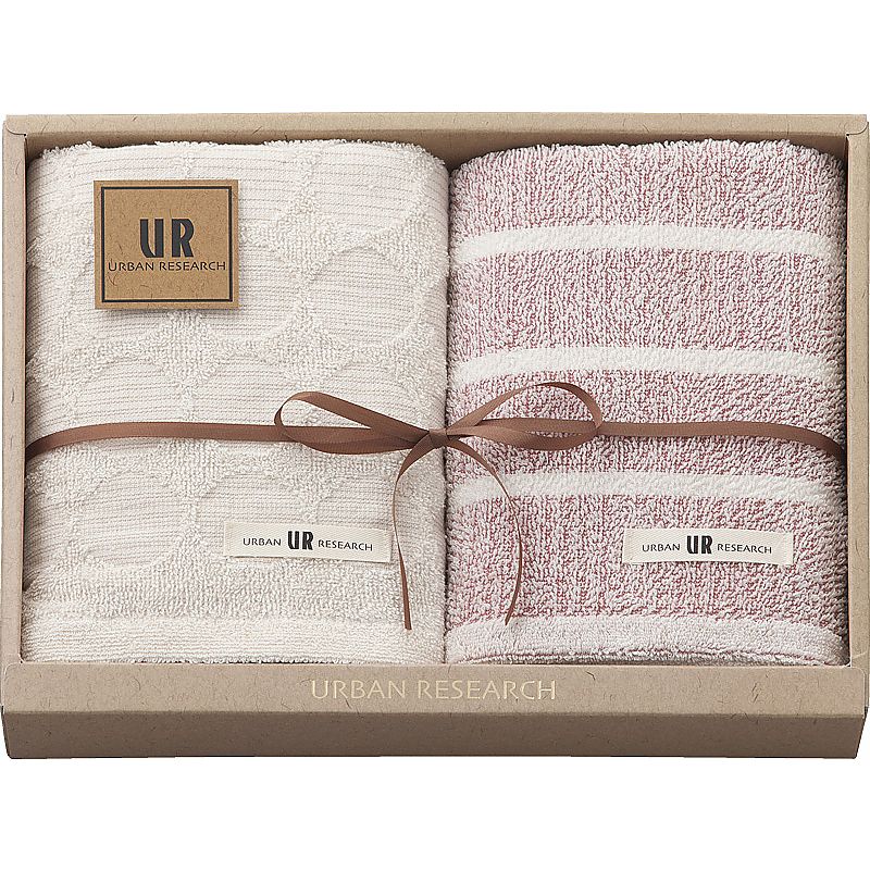 アーバンリサーチ フェイスタオル2P レッド 662-6746p