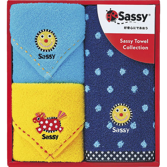 サッシー タオルセット ブルー 662-6772p