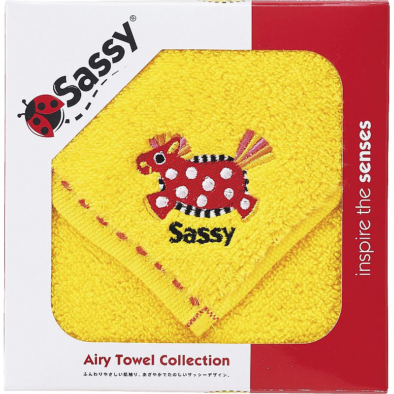 ※ご注文は2個以上～ サッシー ミニタオル イエロー 662-6805p