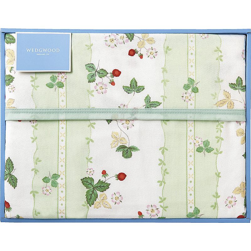 ウェッジウッド ワイルドストロベリー 綿毛布 グリーン 662-6831p