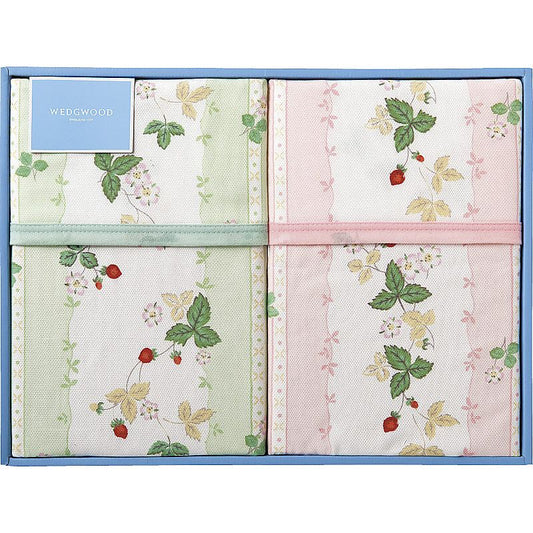 ウェッジウッド ワイルドストロベリー 綿毛布2P 662-6833p