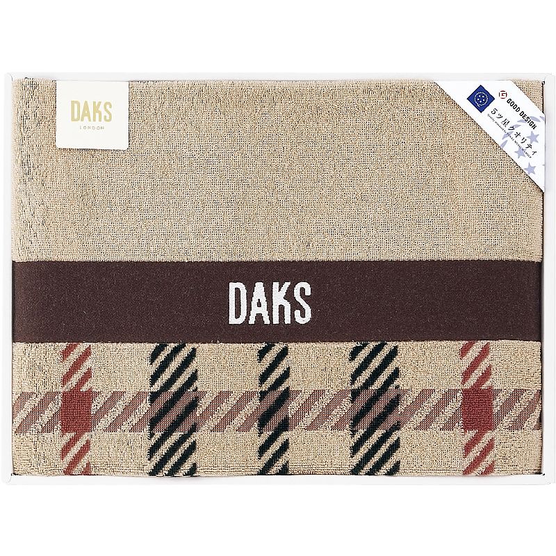 DAKS ハウスチェック ハーフケット ブラウン 662-6834p