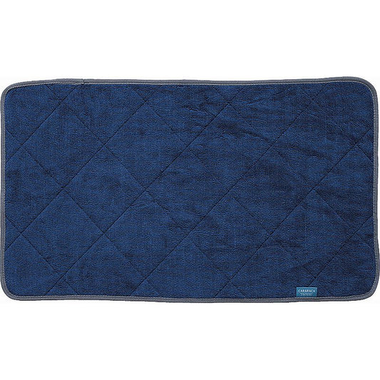 乾度良好 カララカ タオルバスマット ネイビー 662-6887p