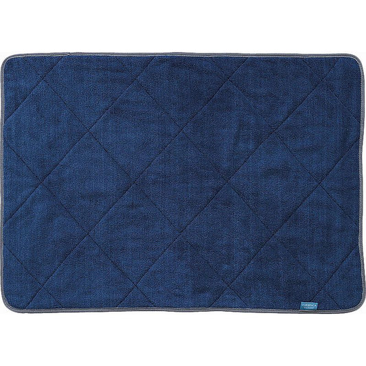 乾度良好 カララカ タオルバスマット ネイビー 662-6888p