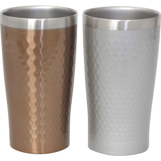 リュクス ペアメタルサーモタンブラー340ml ブロンズ＆シルバー 662-6954p