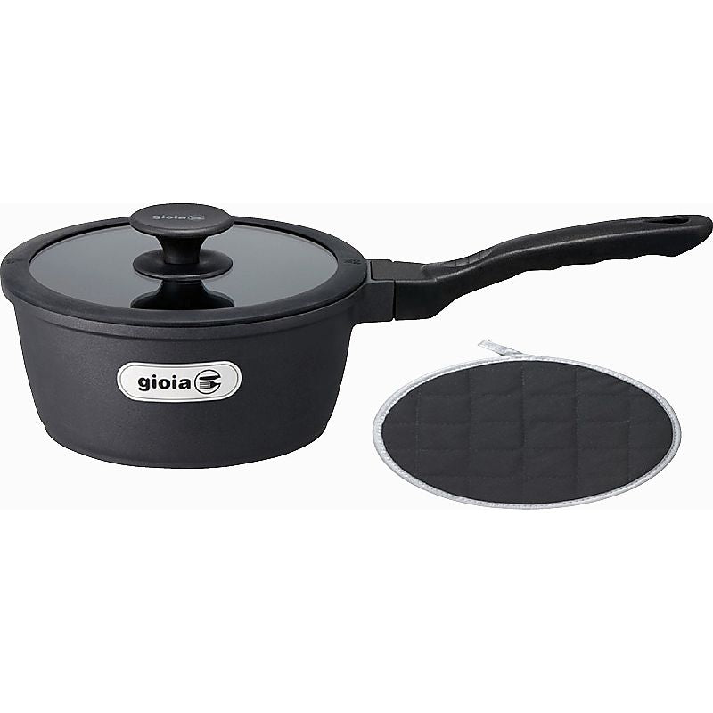ジョイア ソースパン18cm鍋敷き付 BK ブラック 662-7045p
