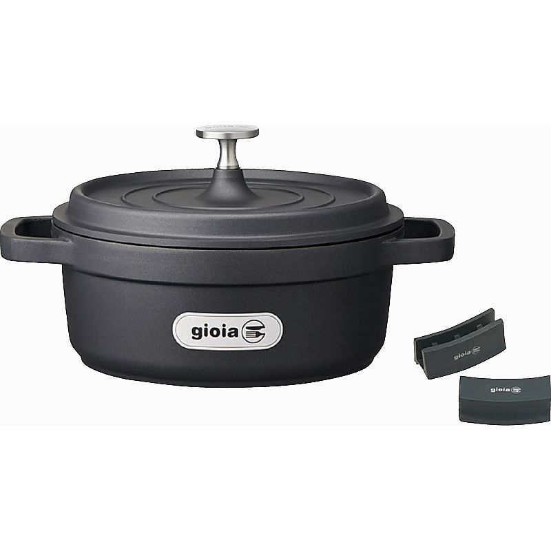 ジョイア キャセロール20cmハンドルカバー付 BK ブラック 662-7047p