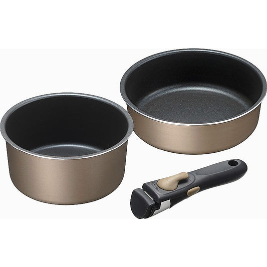 ブラナーノⅡ IH対応着脱ハンドル鍋2点セット 662-7056p