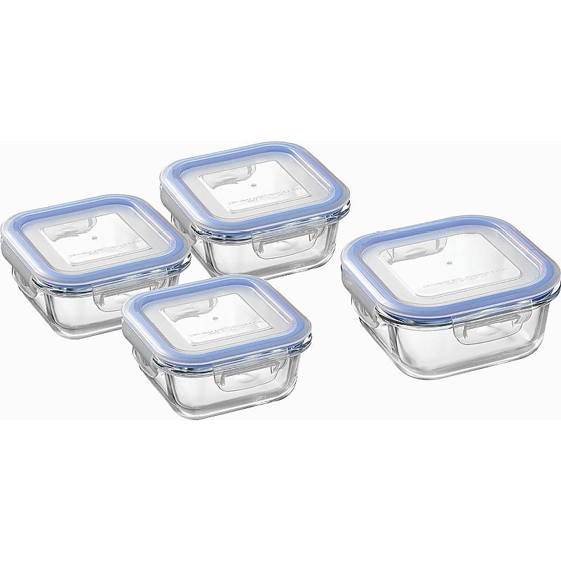 レッシュ 耐熱ガラス容器4Pセット 662-7066p