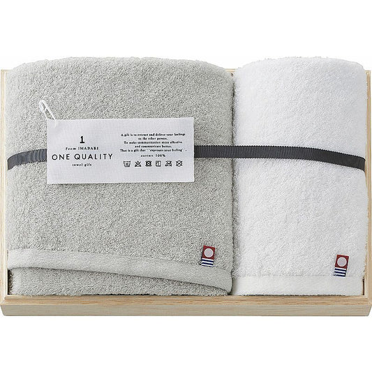 今治 ONE QUALITY フェイスタオル＆ウォッシュタオル 662-7136p