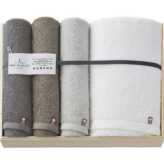 今治 ONE QUALITY バスタオル＆フェイスタオル3P 662-7140p
