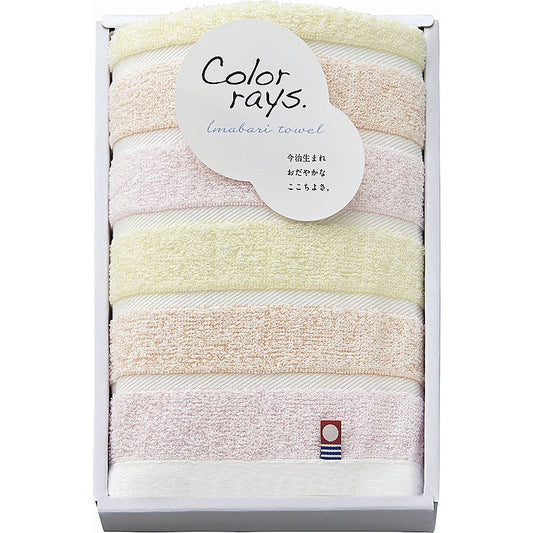 今治 カラーレイズ フェイスタオル ピンク 662-7181p