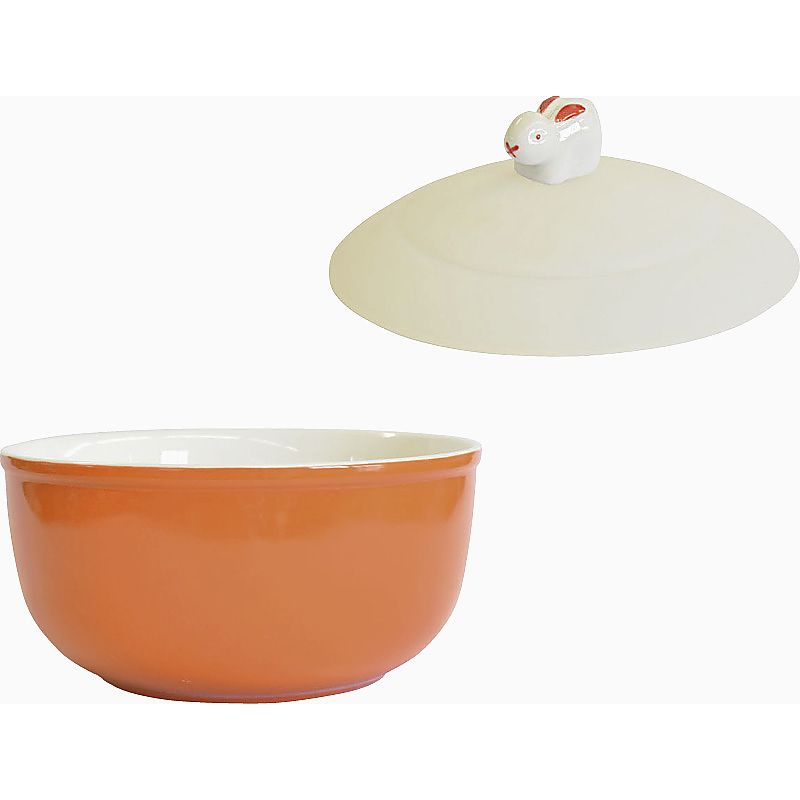 レンジボウル（L）（蓋付） オレンジ 662-7285p