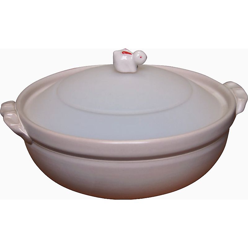 土鍋 （蓋付） 白 662-7287p