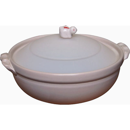 土鍋 （蓋付） 白 662-7287p