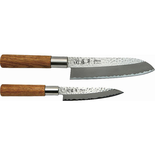 関藤平 classic 鎚起包丁2本組みセット（三徳・ペティ） 662-7528p