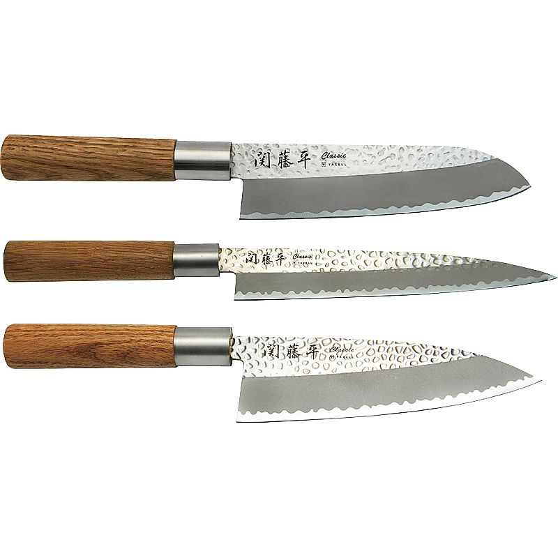 関藤平 classic 鎚起包丁3本組みセット（刺身・三徳・出刃） 662-7588p