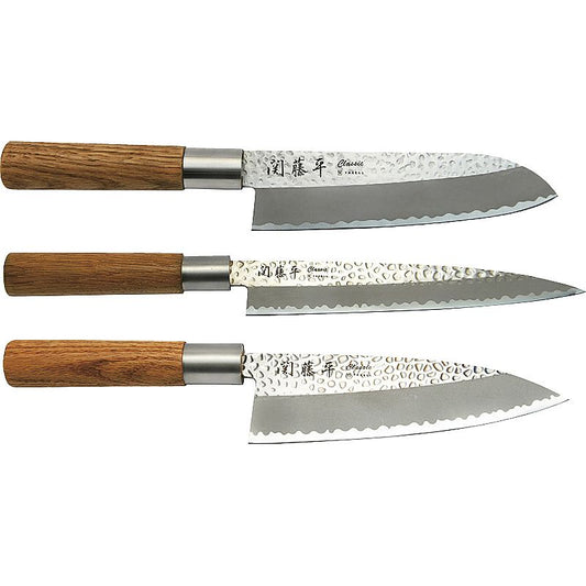 関藤平 classic 鎚起包丁3本組みセット（刺身・三徳・出刃） 662-7588p