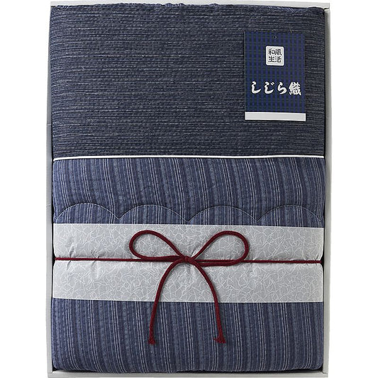 抗菌防臭わた入りしじら織肌掛けふとん 662-7622p