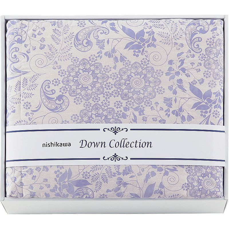西川 ダウンコレクション 洗えるダウンケット パープル 662-7694p