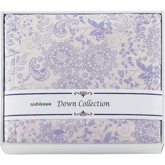 西川 ダウンコレクション 洗えるダウンケット パープル 662-7694p
