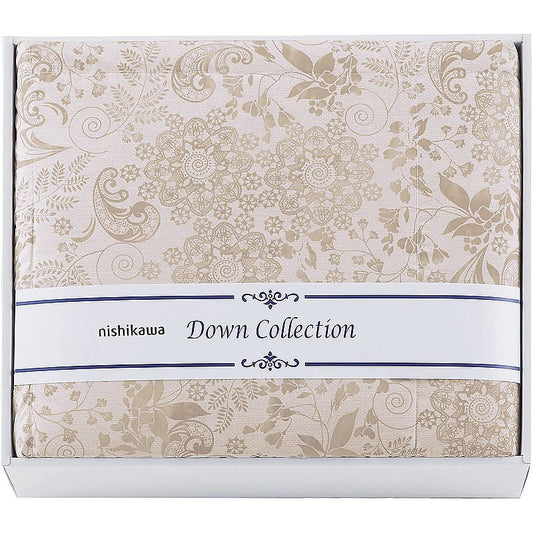 西川 ダウンコレクション 洗えるダウンケット ベージュ 662-7695p