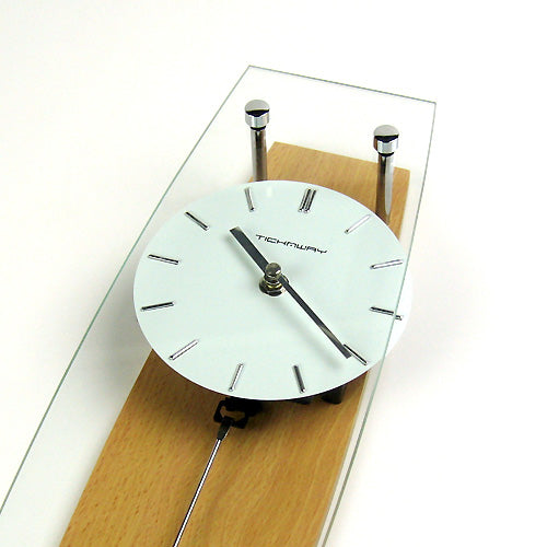 TICKAWAY ティックアウェイ | ミニ振り子時計 ナチュラル | 名入れ メッセージ 名前入り