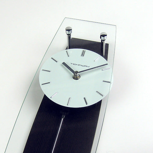 TICKAWAY ティックアウェイ | ミニ振り子時計 ダークブラウン | 名入れ メッセージ 名前入り