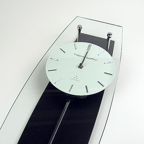 TICKAWAY ティックアウェイ | スタンダード電波時計 振り子 ダークブラウン | 名入れ メッセージ 名前入り