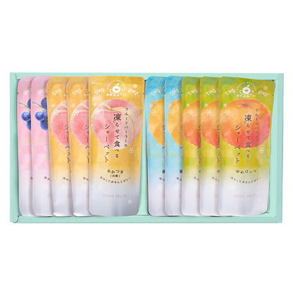 ホシフルーツ HOSHI FRUITS フルーツパーラーの凍らせて食べるシャーベット 彩果しずく 10袋 | 4月～10月 期間限定