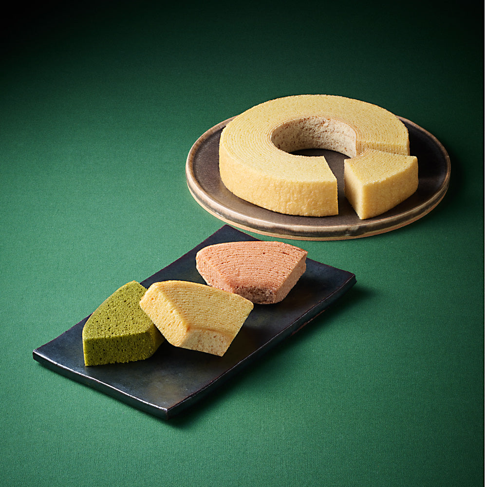 なだ万監修 絆のかさなり バウムクーヘン詰め合わせ 宇治抹茶＆和三盆